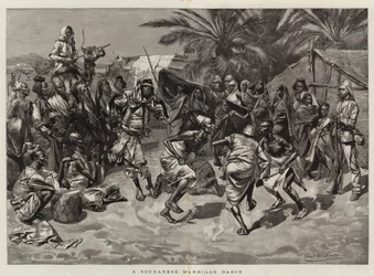 Eine sudanesische Hochzeits-Tanz